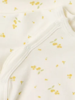 Printed cotton jersey romper