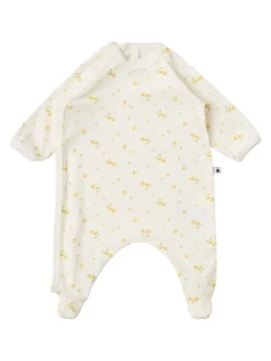 Printed cotton jersey romper