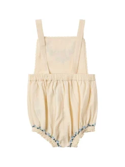Printed cotton romper