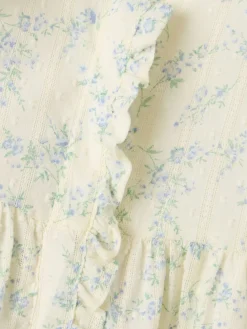 Printed cotton romper