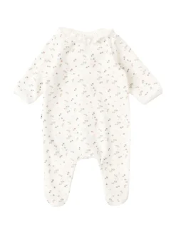 Printed cotton romper