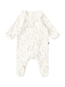 Printed cotton romper