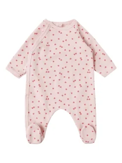 Printed cotton romper