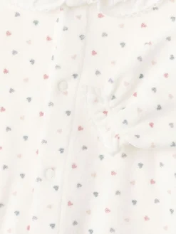 Printed cotton romper