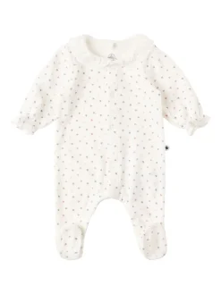 Printed cotton romper