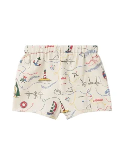 Printed cotton shorts