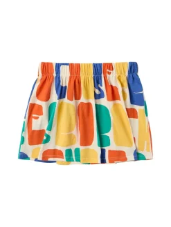 Printed cotton skirt