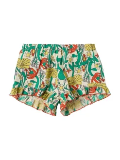 Printed cotton sweat shorts