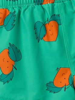 Printed poly sweat shorts