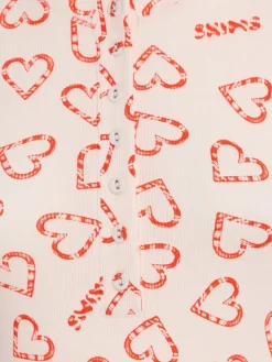 Printed stretch cotton pajamas