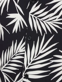 Printed viscose bowling shirt