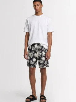 Printed viscose shorts