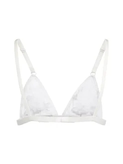 Reggiseno a triangolo in tulle con ricamo in pizzo