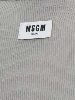 Ribbed long sleeve stretch t-shirt