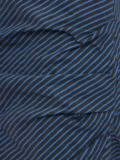 Ruched cotton blend skirt