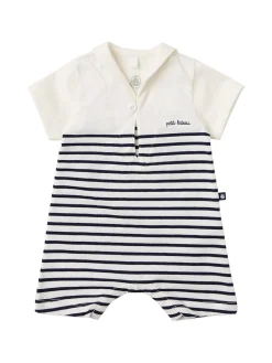Sailor printed cotton jersey romper