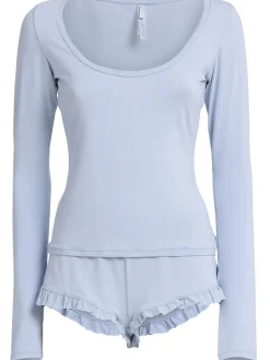 Scoop neck top & shorts sleep set