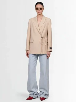 Self-tie blazer