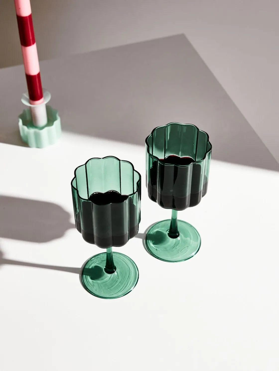 Set di 2 bicchieri da vino Wave