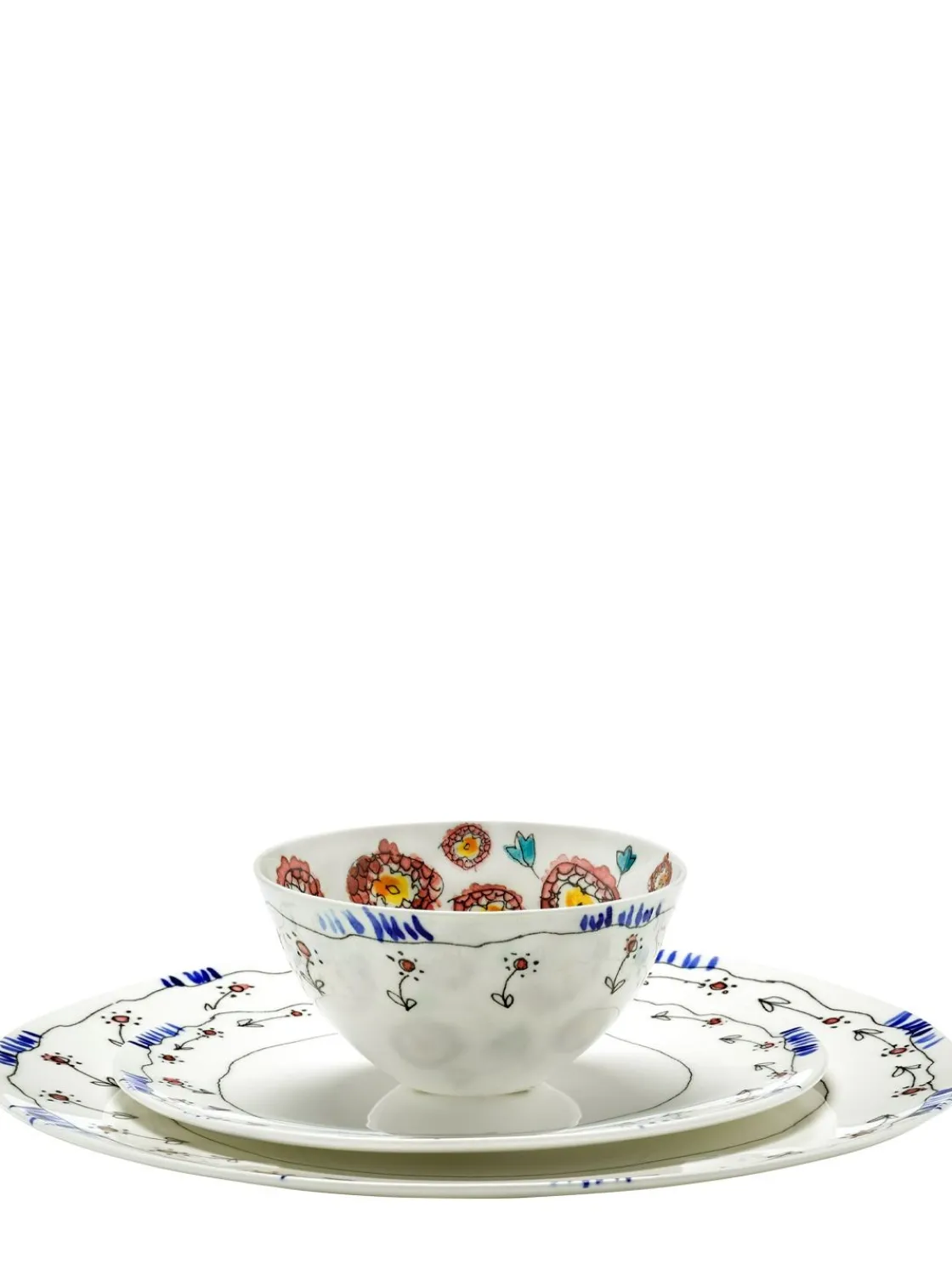 Set di 2 ciotole Anemone Milk