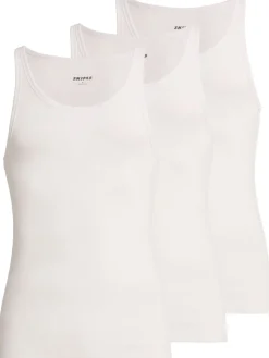 Set di di 3 tank top in misto cotone a costine