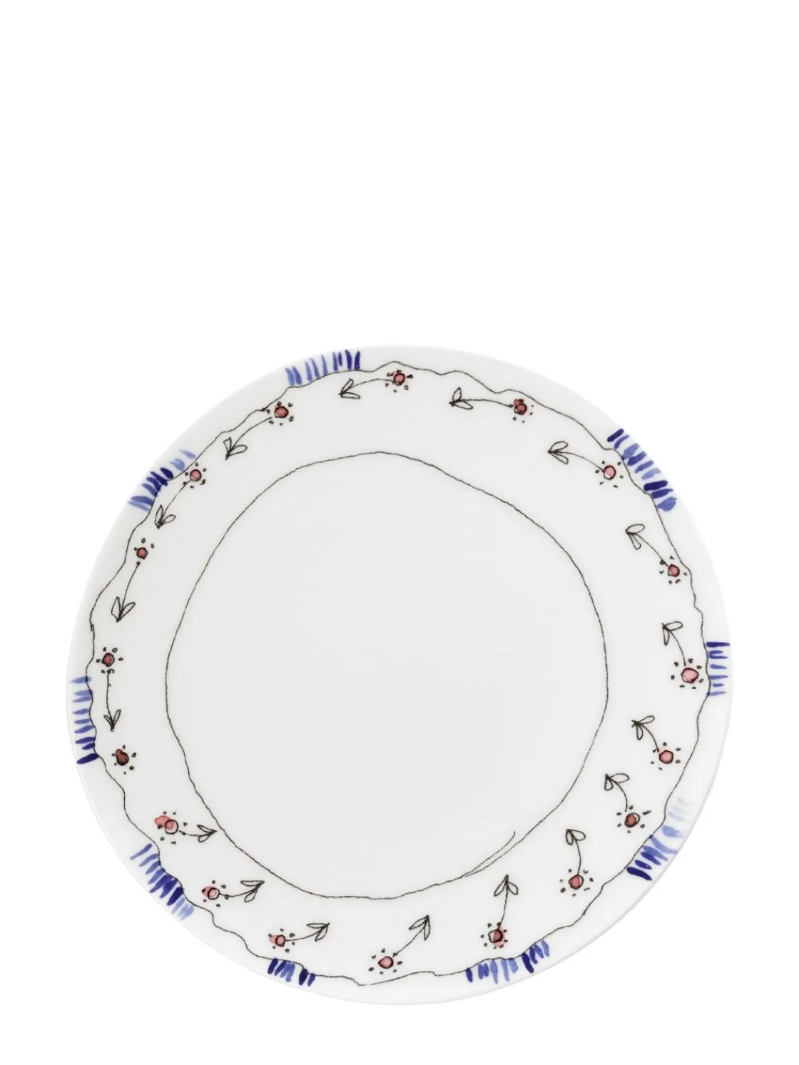 Set di 2 piatti da dessert Anemone Milk