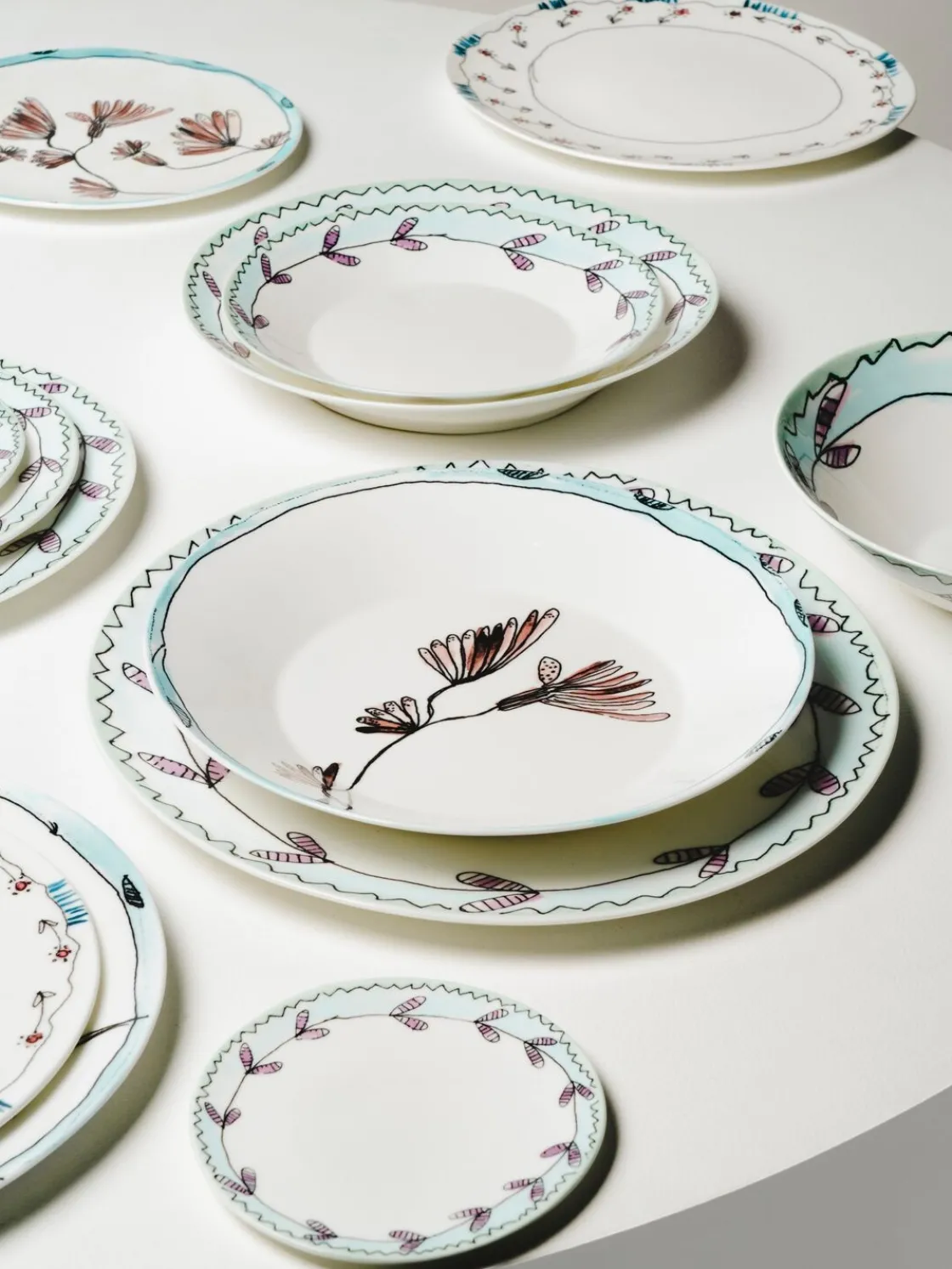 Set di 2 piatti da dessert Blossom Milk