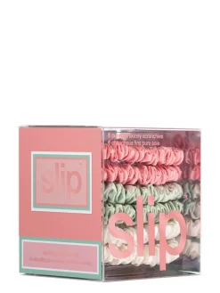 Set di 6 scrunchie skinny in seta