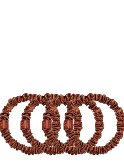 Set di 4 scrunchie skinny in seta