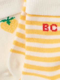 Set of 2 cotton blend jacquard socks