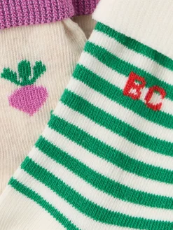 Set of 2 cotton blend jacquard socks