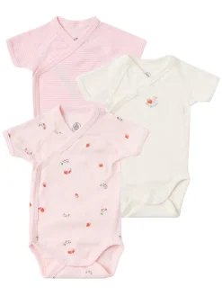 Set of 3 printed cotton bodysuits