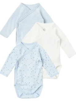 Set of 3 printed cotton bodysuits