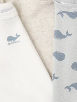 Set of 3 printed cotton bodysuits
