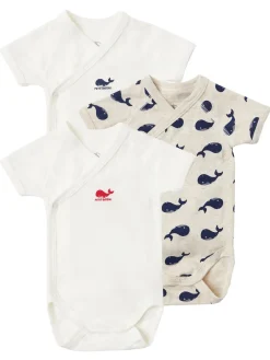 Set of 3 printed cotton bodysuits