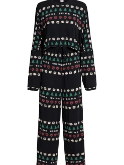 Set pigiama con top e pantaloni in misto modal
