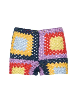 Shorts in cotone crochet