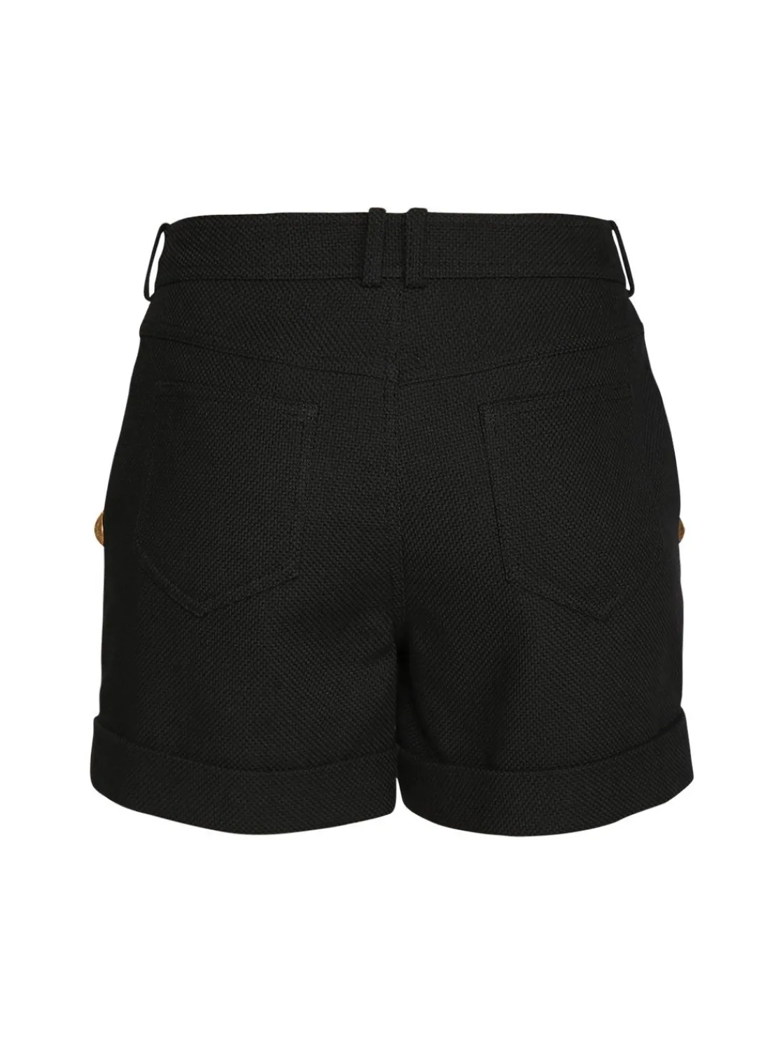 Shorts in cotone piqué con bottoni