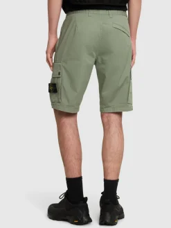 Shorts in cotone stretch con patch logo
