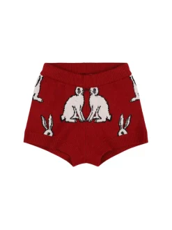 Shorts in maglia di misto viscosa con stampa