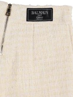 Shorts in tweed di misto lana