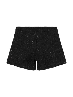 Shorts in tweed di misto lana