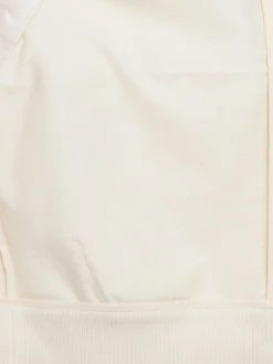 Short sleeve cotton zip-up hoodie