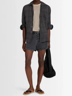 Shorts Oyster in cotone e lino