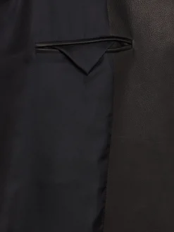 Siempra soft leather short coat