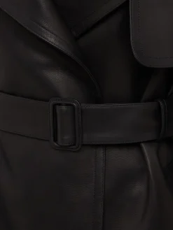 Siempra soft leather short coat