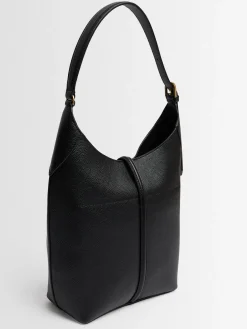 Siena grain leather bucket bag