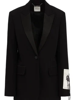 Single breast grain de poudre blazer