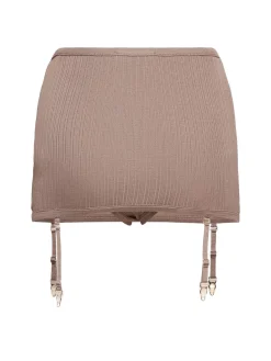 Slip in viscosa di seta con reggicalze