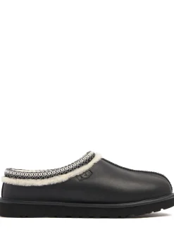 Slipper Tasman in pelle nera